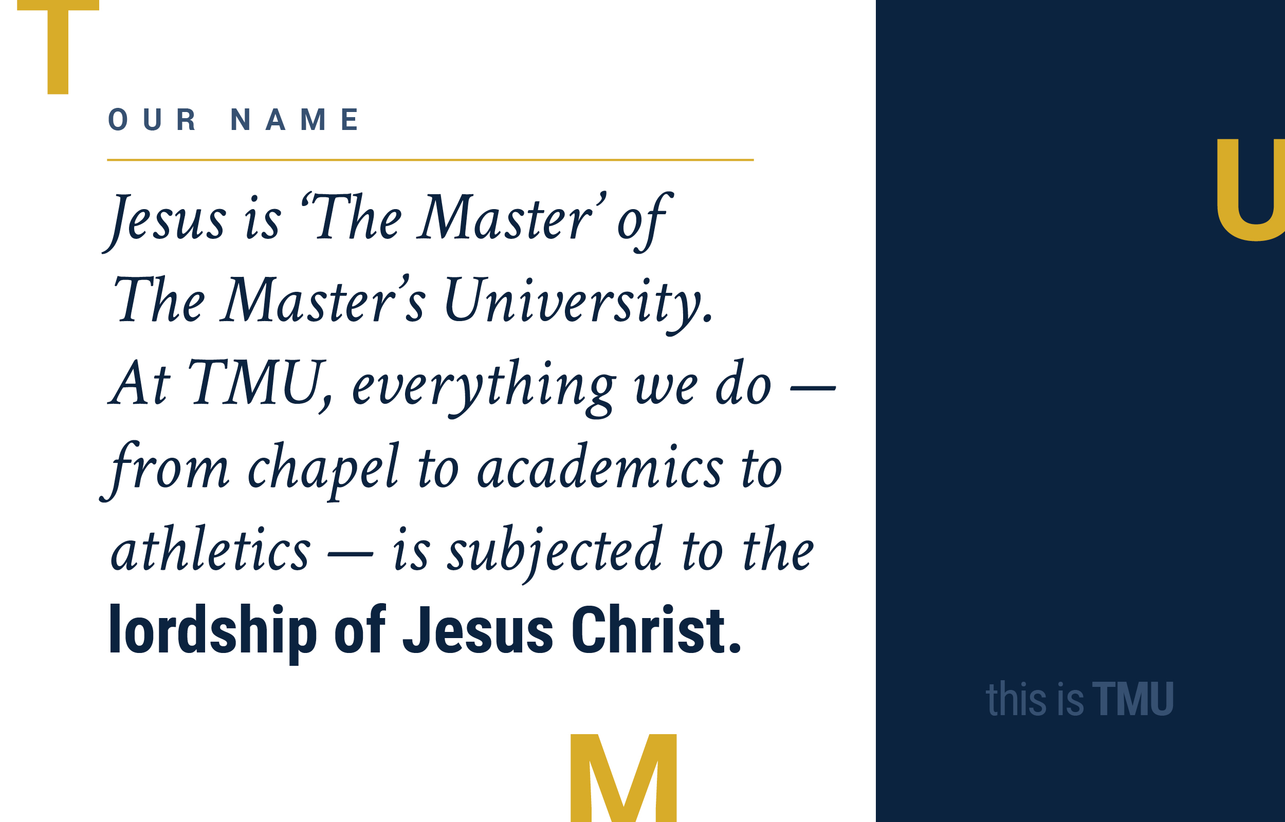 This is TMU: Our Name