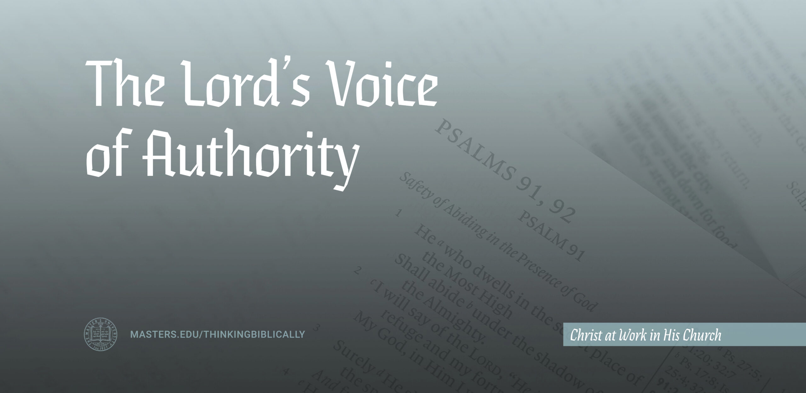 The Lord’s Voice of Authority Featured Image